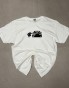 Biały T-shirt ARCIAS 150 gsm z graficznym nadrukiem DTF.