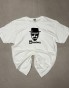 Biały T-shirt ARCIAS 150 gsm z nadrukiem DTF w streetwearowym stylu.