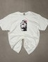 Biały T-shirt ARCIAS 150 gsm z nadrukiem DTF w klimacie streetwear.