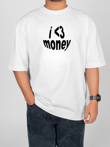 Biały T-shirt ARCIAS 150 gsm z nadrukiem.